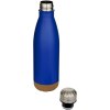 Bouteille d’eau Cove de 500 ml en acier inoxydable isolée sous vide et à double paroi avec détails en liège