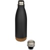 Bouteille d’eau Cove de 500 ml en acier inoxydable isolée sous vide et à double paroi avec détails en liège