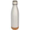 Bouteille d’eau Cove de 500 ml en acier inoxydable isolée sous vide et à double paroi avec détails en liège