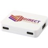 Hub USB 4 ports Gaia avec sortie USB-A et Type-C et double entrée - fabriqué en plastique recyclé