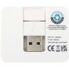 Hub USB 4 ports Gaia avec sortie USB-A et Type-C et double entrée - fabriqué en plastique recyclé