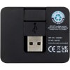 Hub USB 4 ports Gaia avec sortie USB-A et Type-C et double entrée - fabriqué en plastique recyclé