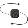 Câble rétractable 5 en 1 Gloas en matériaux recyclés pour synchronisation de données et charge rapide de 100 W avec kit d’outils pour smartphone