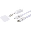 Tour de cou pour smartphone Franz en plastique recyclé avec synchronisation des données intégrée et câble 5 en 1 pour charge rapide de 65 W
