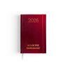 AGENDA DE CHANTIER 2026 - 90 x 140 mm - COUVERTURE BORDEAUX TRANSFERT A CHAUD - ELASTIQUE DE FERMETURE - CRAYON ET PORTE CRAYON