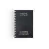 AGENDA CARRE 1 JOUR EMBOITE 2026 - 145 x 215 mm - COUVERTURE BLEUE TRANSFERT A CHAUD