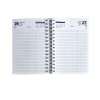 AGENDA CARRE 1 JOUR EMBOITE 2026 - 145 x 215 mm - COUVERTURE BLEUE TRANSFERT A CHAUD