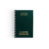 AGENDA CARRE 1 JOUR EMBOITE 2026 - 145 x 215 mm - COUVERTURE VERTE TRANSFERT A CHAUD