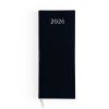 AGENDA DE CAISSE 2026 - DOS CARRE COUSU COLLE EMBOITE - 137 x 335 mm - COUVERTURE BORDEAUX - TRANSFERT A CHAUD