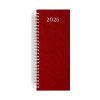 AGENDA DE CAISSE 2026 - DOS DOUBLE SPIRALE BLANCHE - 137 x 335 mm - COUVERTURE NOIRE - TRANSFERT A CHAUD - 4 PAGES (2 FEUILLES) QUADRI EN DEBUT D'AGENDA