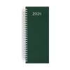 AGENDA DE CAISSE 2026 - DOS DOUBLE SPIRALE BLANCHE - 137 x 335 mm - COUVERTURE NOIRE - TRANSFERT A CHAUD - 4 PAGES (2 FEUILLES) QUADRI EN DEBUT D'AGENDA