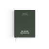 AGENDA EMBOITE NATUREL 2026 - MINI 90 x 165 mm - COUVERTURE BLEUE NUIT - TRANSFERT A CHAUD - 2 PAGES (1 FEUILLE) QUADRI EN DEBUT D'AGENDA