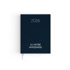 AGENDA EMBOITE NATUREL 2026 - MINI 90 x 165 mm - COUVERTURE CAFE - TRANSFERT A CHAUD - 2 PAGES (1 FEUILLE) QUADRI EN DEBUT D'AGENDA