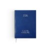 AGENDA EMBOITE PARIS 2026 - MINI 90 x 165 mm - COUVERTURE BLEUE - TRANSFERT A CHAUD - 2 PAGES (1 FEUILLE) QUADRI EN DEBUT D'AGENDA