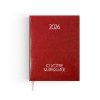 AGENDA EMBOITE PARIS 2026 - MINI 90 x 165 mm - COUVERTURE BLEUE - TRANSFERT A CHAUD - 4 PAGES (2 FEUILLES) QUADRI EN DEBUT D'AGENDA