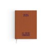 AGENDA EMBOITE TOILE 2026 - MINI 90 x 165 mm - COUVERTURE AUBERGINE - TRANSFERT A CHAUD - 4 PAGES (2 FEUILLES) QUADRI EN DEBUT D'AGENDA