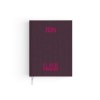 AGENDA EMBOITE TOILE 2026 - MINI 90 x 165 mm - COUVERTURE ARDOISE - TRANSFERT A CHAUD - 4 PAGES (2 FEUILLES) QUADRI EN DEBUT D'AGENDA