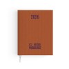 AGENDA EMBOITE TOILE 2026 - MINI 90 x 165 mm - COUVERTURE TERRACOTTA - TRANSFERT A CHAUD