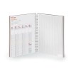 AGENDA SCRIPT BOOK 2026 - 226 x 298 mm - SPIRALE BLANCHE - COUVERTURE PELLICULAGE MAT - 1 FEUILLET PERSONNALISE