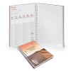 AGENDA SCRIPT BOOK 2026 - 226 x 298 mm - SPIRALE BLANCHE - COUVERTURE PELLICULAGE MAT - 1 FEUILLET PERSONNALISE