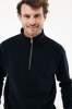 Sweater IQONIQ à col montant zippé en coton recyclé Elgon