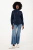 Sweater IQONIQ à col montant zippé en coton recyclé Elgon