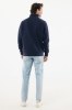 Sweater IQONIQ à col montant zippé en coton recyclé Elgon