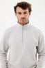 Sweater IQONIQ à col montant zippé en coton recyclé Elgon