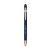 Stylo à bille à encre bleue avec corps en aluminium recyclé et alliage de cuivre