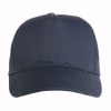 Casquette en coton, 5 panneaux, avec visières de 2 mm d'épaisseur et anneaux brodés, ferme