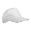 Casquette en coton, 5 panneaux, avec visières de 2 mm d'épaisseur et anneaux brodés, ferme