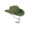 Casquette en polyester à bord large safari avec trous de ventilation, bord réglable, cordo