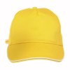 Casquette en coton, 5 panneaux, bordure colorée, fermeture en métal