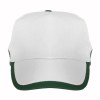 Casquette en coton, 5 panneaux , base blanche et bordures colorées, fermeture velcro