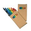 Set 6 pastels color s dans bo te en carton (9 x 9 cm) - section cylindrique