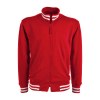 Sweat homme à fermeture éclair 60% coton, 40% polyester 280 g/m2 avec double bordures en c