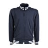 Sweat homme à fermeture éclair 60% coton, 40% polyester 280 g/m2 avec double bordures en c