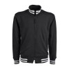 Sweat homme à fermeture éclair 60% coton, 40% polyester 280 g/m2 avec double bordures en c