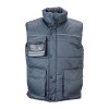 Gilet rembourré sans manche en polyester imperméabilisé avec bordure réfléchissante