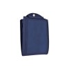 Shopper pliable avec soufflet en TNT 80g/m2 cousu, anses courtes