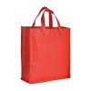 Shopper pliable avec soufflet en TNT 80g/m2 cousu, anses courtes