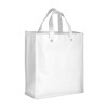Shopper pliable avec soufflet en TNT 80g/m2 cousu, anses courtes