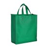 Shopper pliable avec soufflet en TNT 80g/m2 cousu, anses courtes