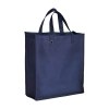 Shopper pliable avec soufflet en TNT 80g/m2 cousu, anses courtes