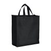 Shopper pliable avec soufflet en TNT 80g/m2 cousu, anses courtes