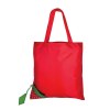 Shopper pliable en forme de fraise en polyester 190T, avec feuille personnalisable