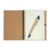 Cahier   anneaux en papier recyclable avec stylo en carton