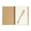 Cahier   anneaux en papier recyclable avec stylo en carton