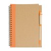 Cahier   anneaux en papier recyclable avec stylo en carton