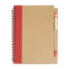 Cahier   anneaux en papier recyclable avec stylo en carton